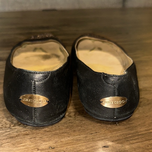 Jimmy Choo Designer Wrena Crystal-Toe Ballerina Flat Shoe, Black/Anthracite 9.5 - Picture 7 of 16